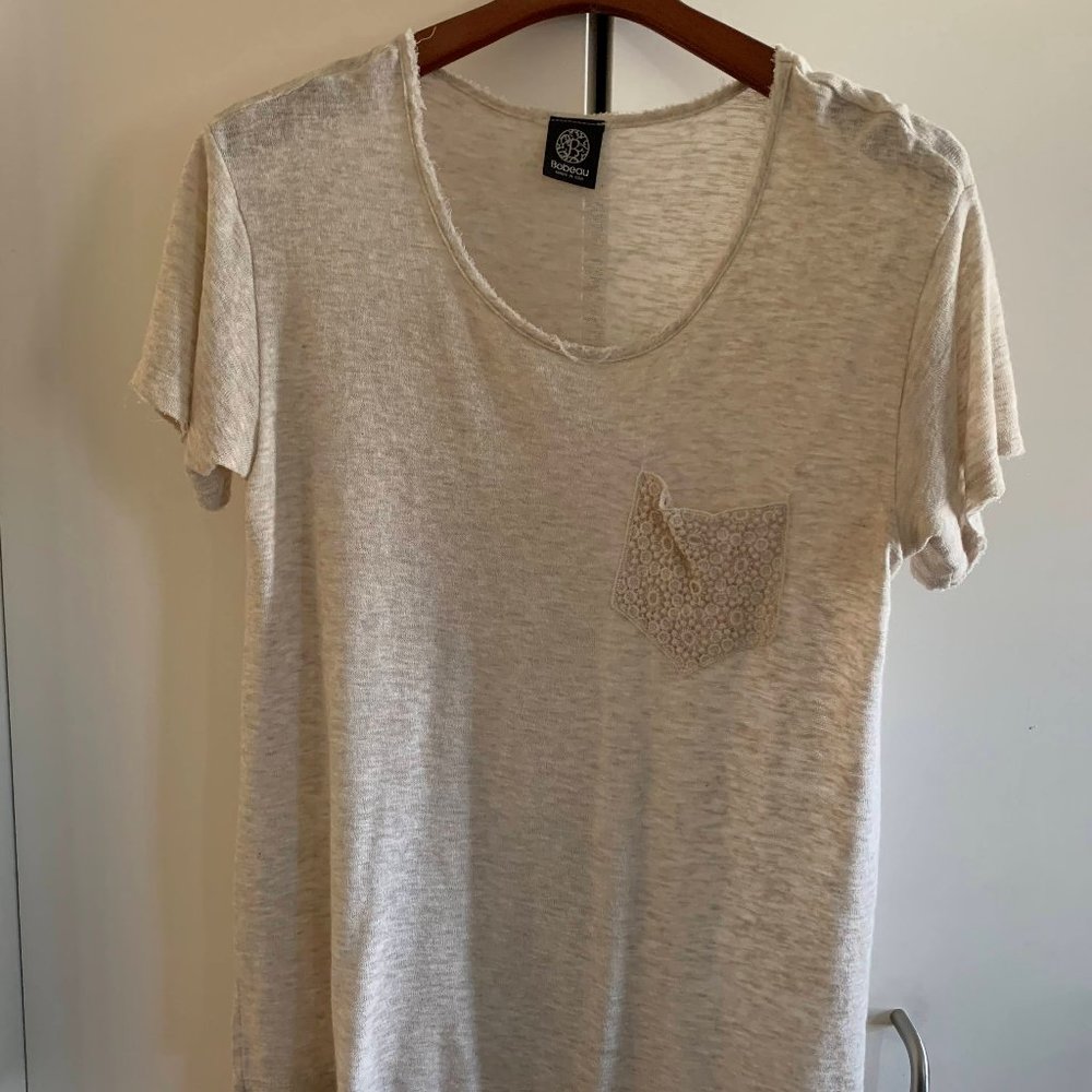 Bobeau Long Natural Colored Tshirt Medium